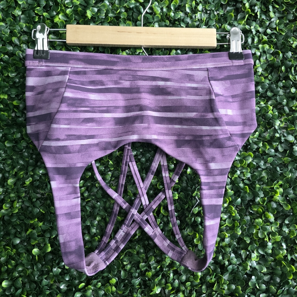 Lululemon Women's Purple Striped Atheletic Bras Size 6
